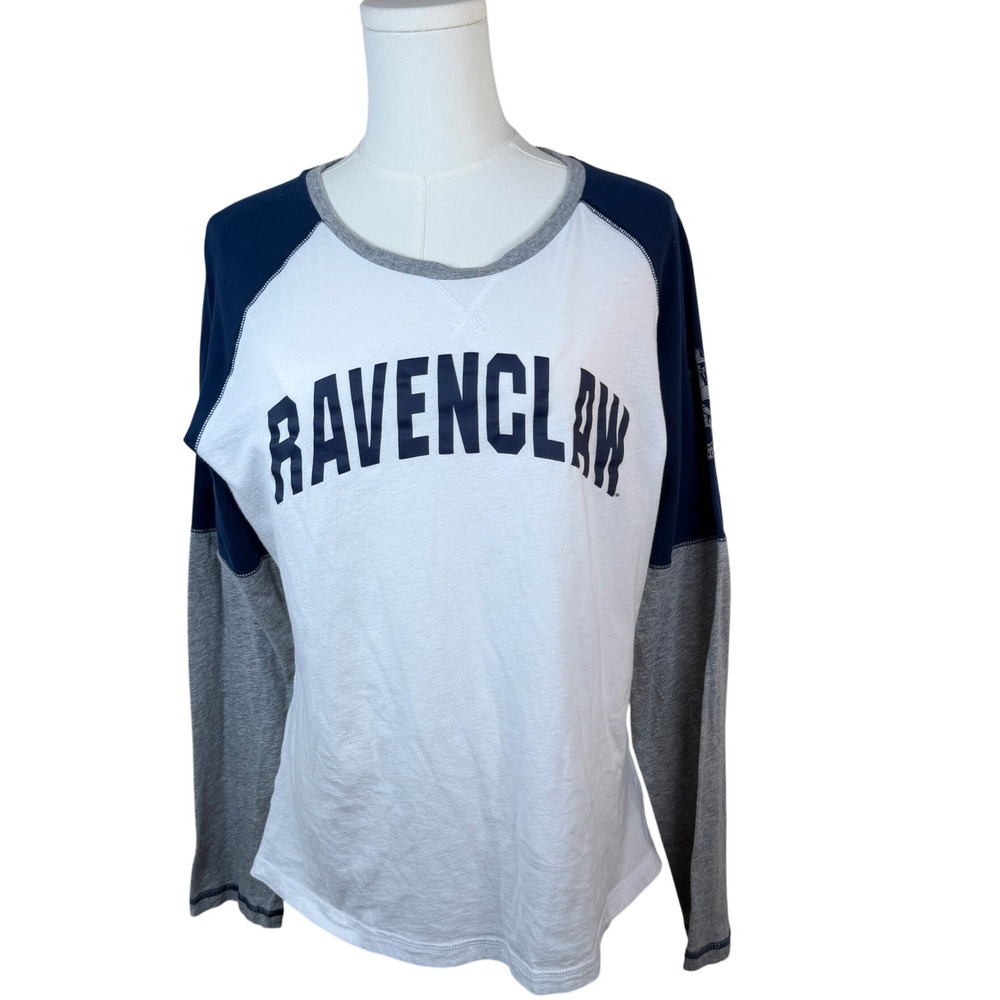 Universal Studios Harry Potter Ravenclaw Raglan Shirt XL White Navy/Grey